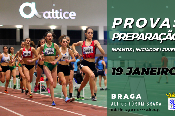 Competições de Pista Coberta de 19 Janeiro - INSCRIÇÕES ENCERRADAS