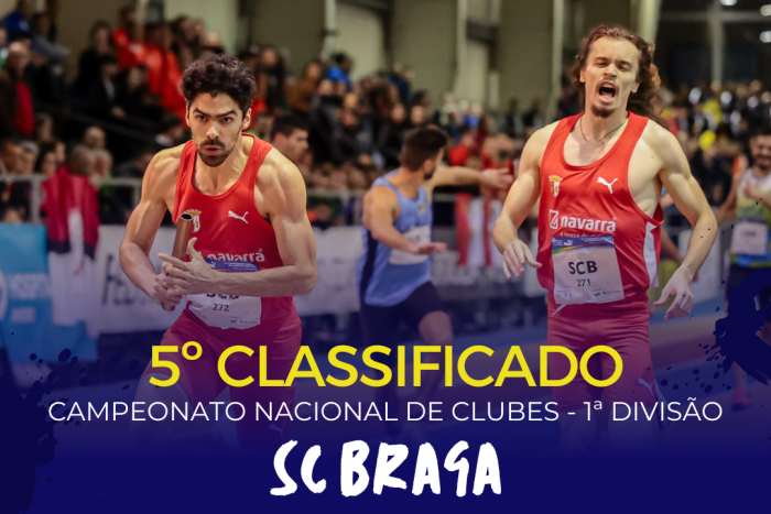 Equipa masculina do SCBraga em 5º lugar da 1ª Divisão